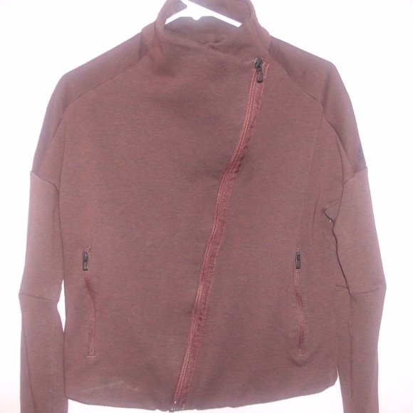 Adidas by Stella McCartney Pants - Adidas Stella McCartney Jacket Asymmetrical Burgundy Plum Heartracer Cross-fit